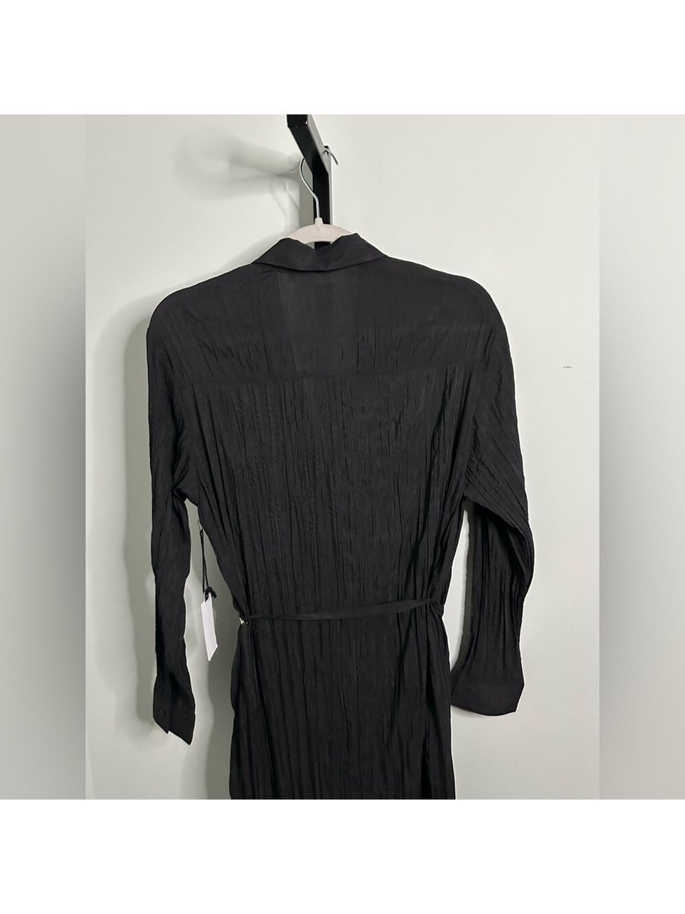 ASTR the Label Belted Long Sleeve Midi Shirtdress-Black size Small-NWT - Picture 5 of 13